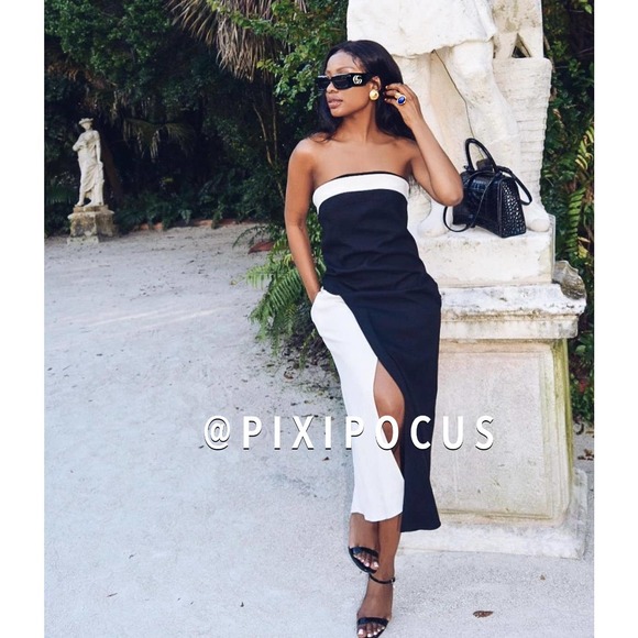 ZARA LIMITED EDITION WOOL BLEND COLORBLOCK MIDI DRESS - Picture 7 of 15